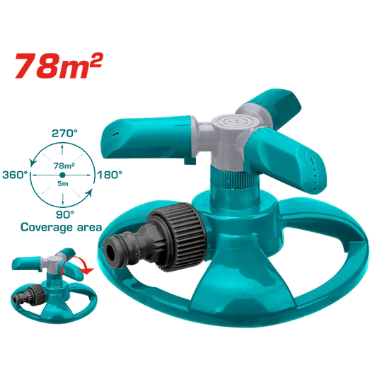 ASPERSOR GIRATORIO DE PLASTICO TOTAL 3 BRAZOS (THPS23602)
