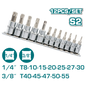JUEGOS DE DADOS DE PUNTA DE TORX 12 PIEZAS (THT1438121)