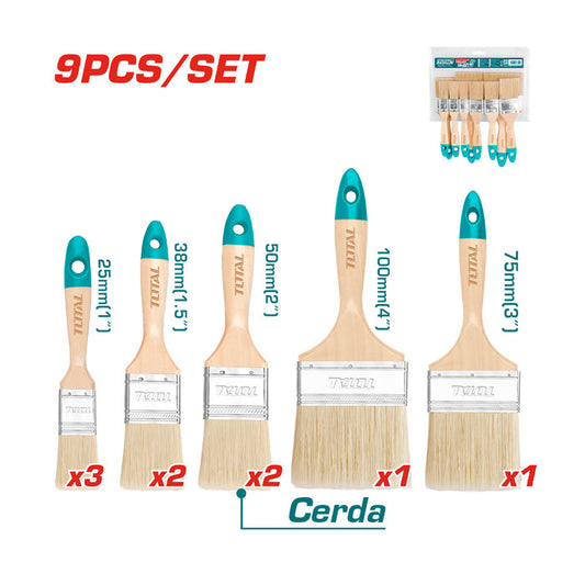 SET DE 9 BROCHAS TOTAL (THT8414091)
