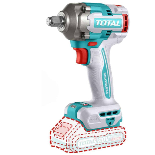 LLAVE DE IMPACTO INALÁMBRICO 1/2´´ 20V 400 NM TOTAL(TIWLI2040)