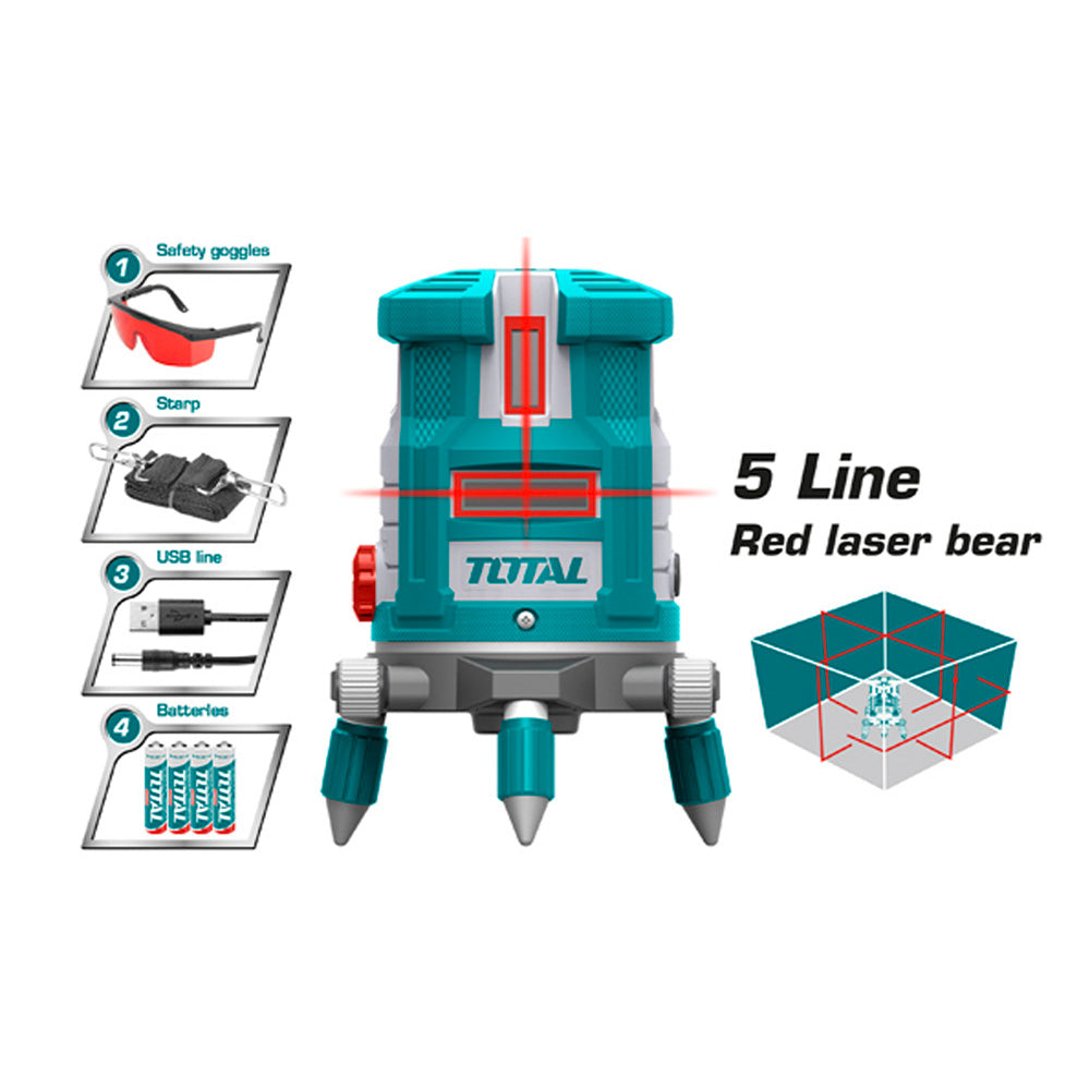 NIVEL LASER AUTO-NIVELANTE LINEA ROJA TOTAL(TLL306505)