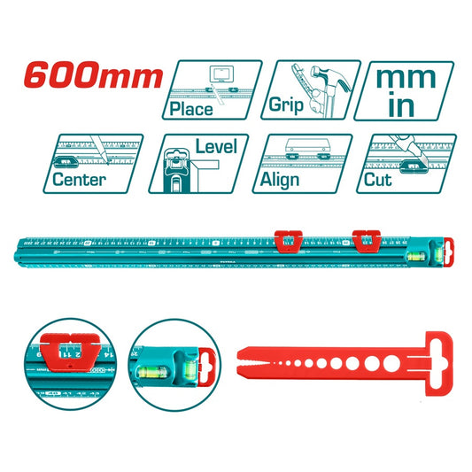 REGLA DE ALUMINIO TOTAL DOS PIEZAS 60 CMS (TMT646003)