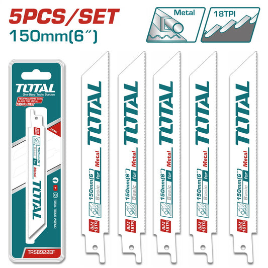 SET DE 5 HOJAS DE SIERRA SABLE PARA METAL   (TRSB922EF)