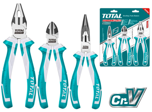 SET DE 3 ALICATES TOTAL - COMBINADO INDUSTRIAL (THT2K0301)