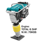 VIBROPISONADOR TOTAL 4.8KW - 6.5HP - 79KG (TP880-2)
