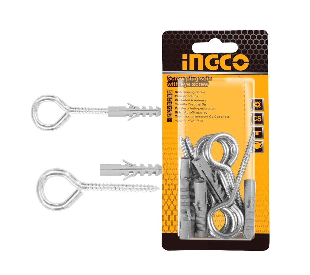 CANCAMO CERRADO 5MM CON TARUGO 8X40MM 6UNID INGCO (HWSPK5022)