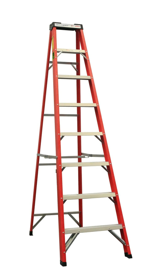 ESCALERA DE TIJERA FIBRA DE VIDRIO 8 ESCALONES MIRLO (FG07)
