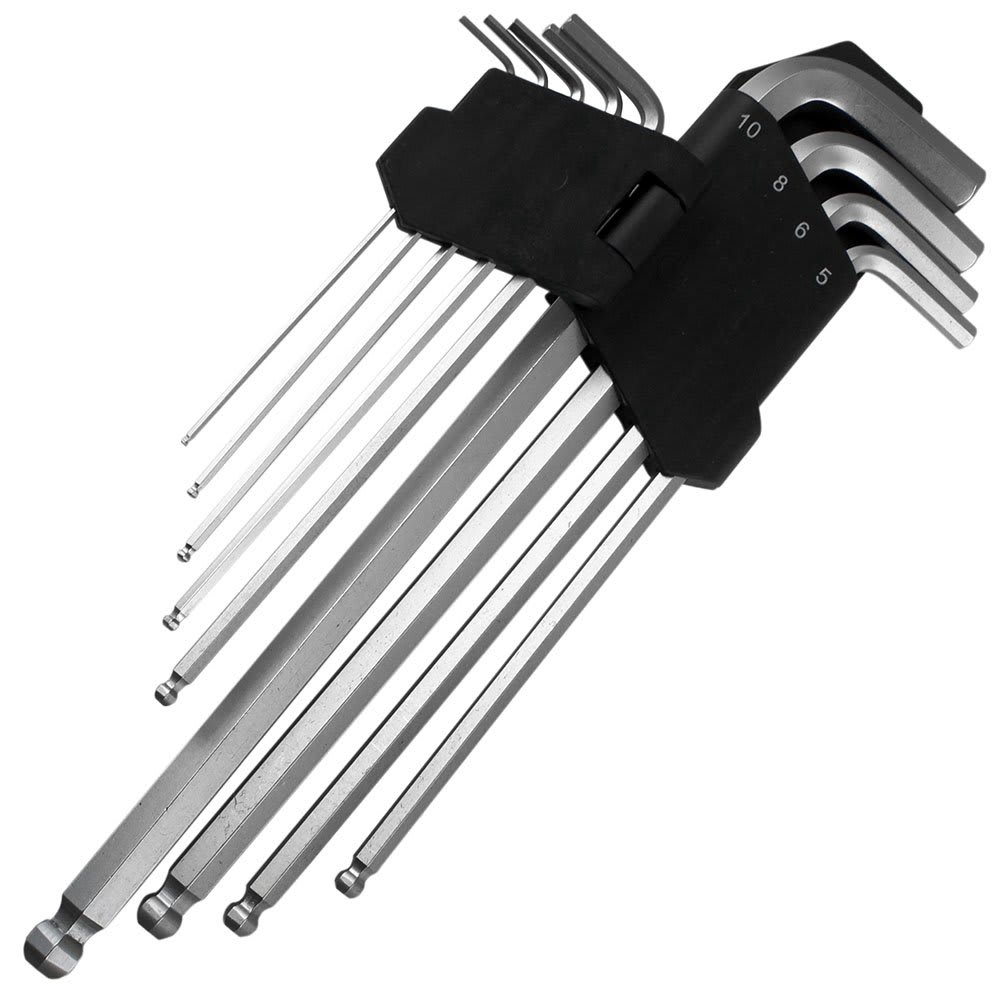 JUEGO LLAVE ALLEN LARGO 9 PCS 1,5 - 10MM UYUSTOOLS  (YAA903)