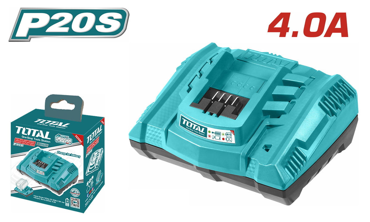 CARGADOR TOTAL PARA BATERIA ULTRA RAPIDO 20V (TFCLI2003)