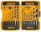 SET DE BROCAS METAL/CONCRETO/MADERA 16 PIEZAS INGCO (AKD9165)