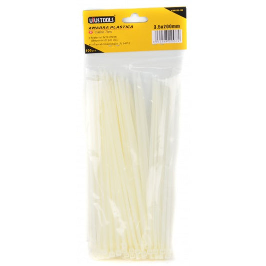 AMARRA PLASTICA BLANCA 3.5 X 200 mm (AMR035)