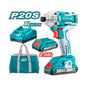 ATORNILLADOR DE IMPACTO INALAMBRICO TOTAL 20V C/LUZ LED + 2 BATERIAS + 1 CARGADOR (TIRLI2002)