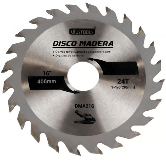 DISCO SIERRA 16 x 24 dtes MADERA UYUSTOOLS  (DMA216)