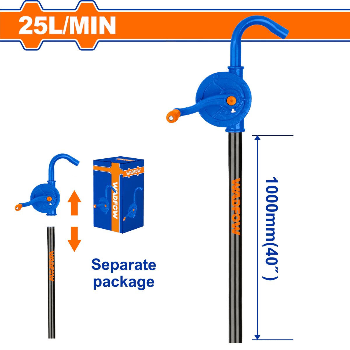 BOMBA DE ACEITE MANUAL 25LT/MIN WADFOW (WHY1A16)