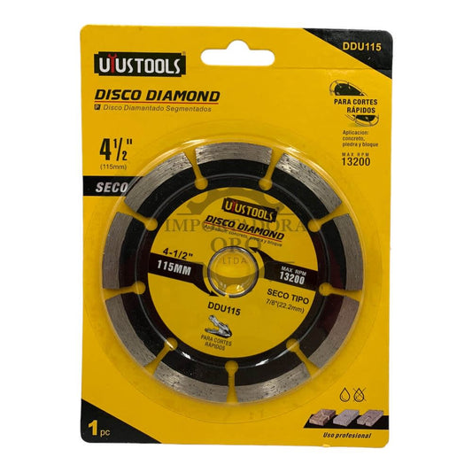 DISCO DIAMANTADO SEGMENTADO 4 1/2 UYUSTOOLS (DDU115)