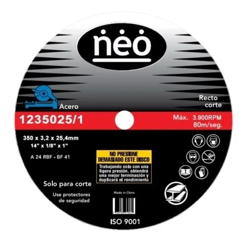 DISCO DE CORTE NEO 14´´ X 3.2MM ACERO (1235025/1)