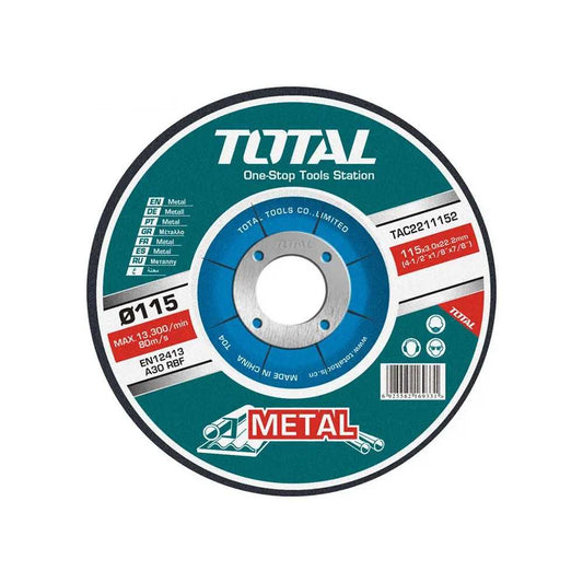 DISCO DE CORTE METAL Y INOX TOTAL 4 1/2´´ X 7/8´´ (TAC2211151)