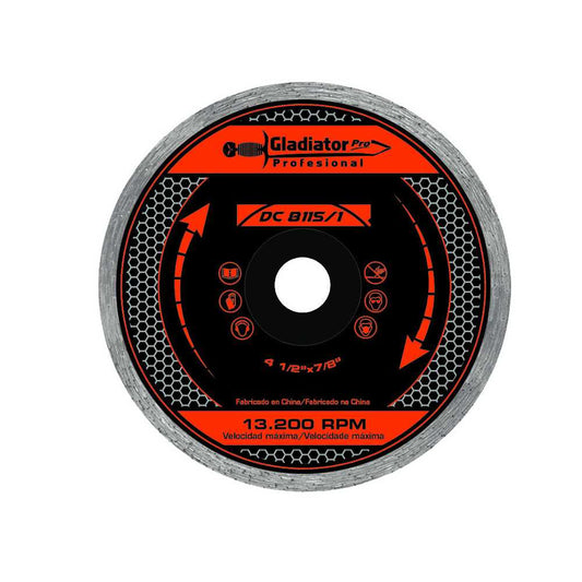 DISCO GLATIADOR 4 1/2´´ DIAMANTADO CONTINUO CERAMICO (DC 8115/1)