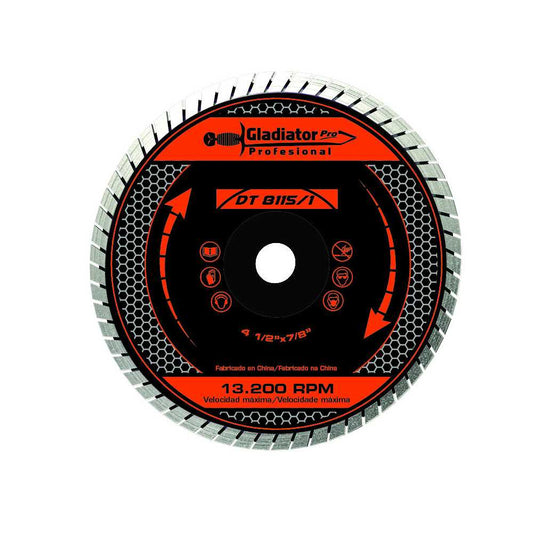 DISCO GLADIATOR 4 1/2´´ DIAMANTADO TURBO (DT8115/1)