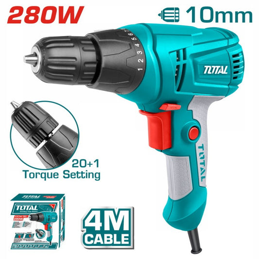 TALADRO PERCUTOR TOTAL 280W 10MM (TD502106)
