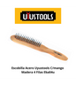 ESCOBILLA ACERO 4X17 FILAS MGO PLASTICO UYU  (EBA417)