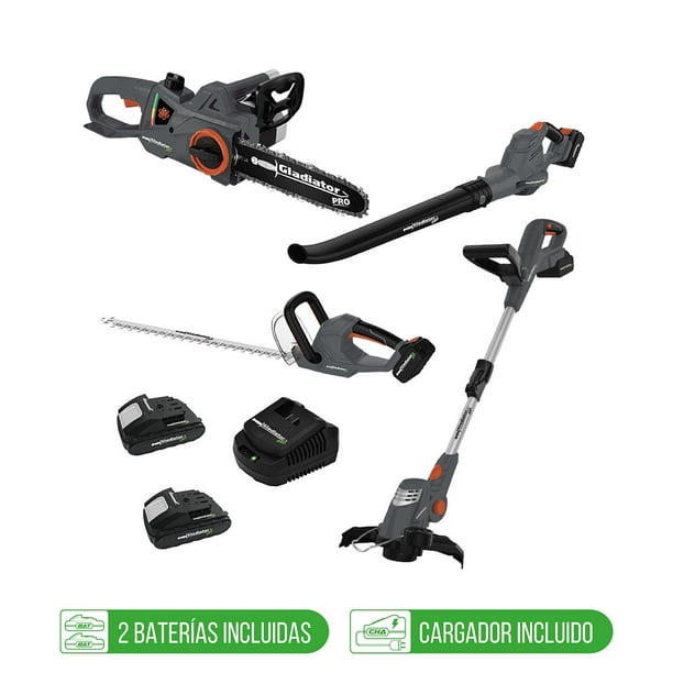 KIT JARDIN HOGAR INALAMBRICO 18v + 2BAT GLADIATOR (JR 841/18 C2)