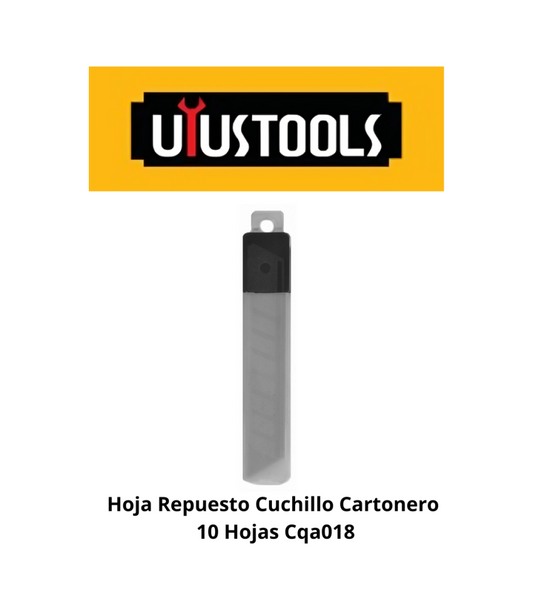 SET 10 HOJAS CUCHILLO CARTONERO 18MM UYU  (CQA018)