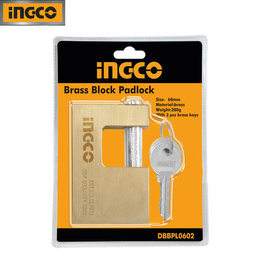 CANDADO DE SEGURIDAD BLOQUE TIPO C INDUSTRIAL 60MM INGCO (DBBPL0602)