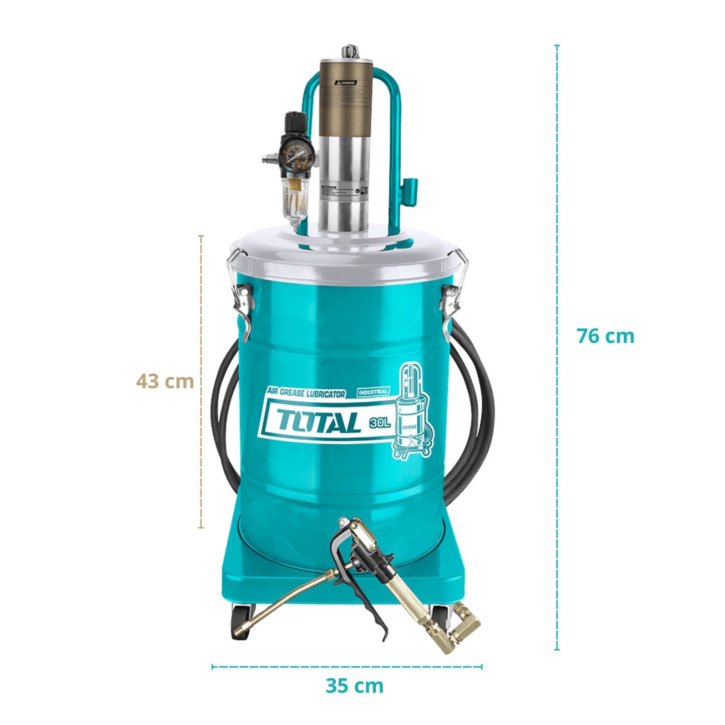 GRASERA NEUMATICA PROFESIONAL TOTAL 30 LTS. (THT118302)