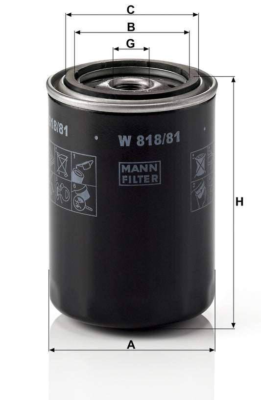 FILTRO ACEITE MANN W 818/10