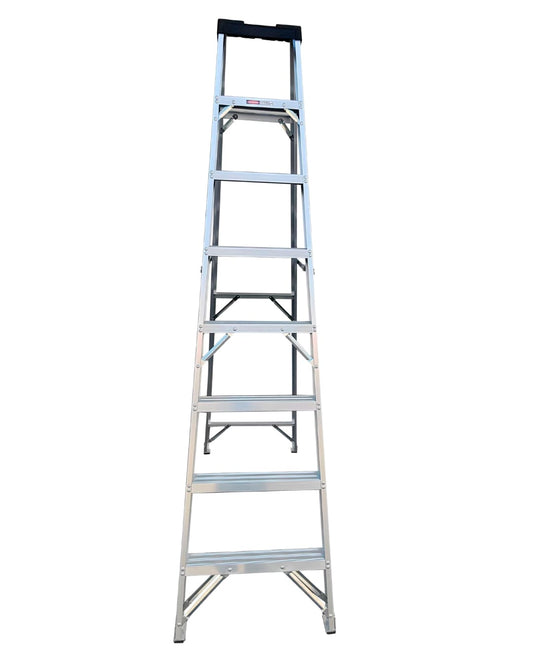 ESCALERA DE TIJERA ALUMINIO 145KG 8 ESCALONES MIRLO (XG-106B8)