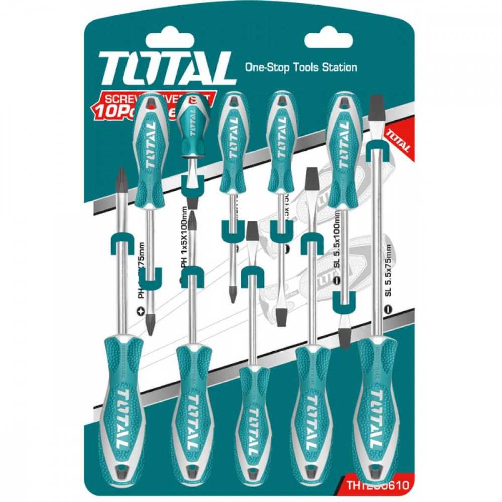 JGO PUNTA DESTORNILLADOR 10PCS PZ2 50MM TOTAL (TAC16PZ223)