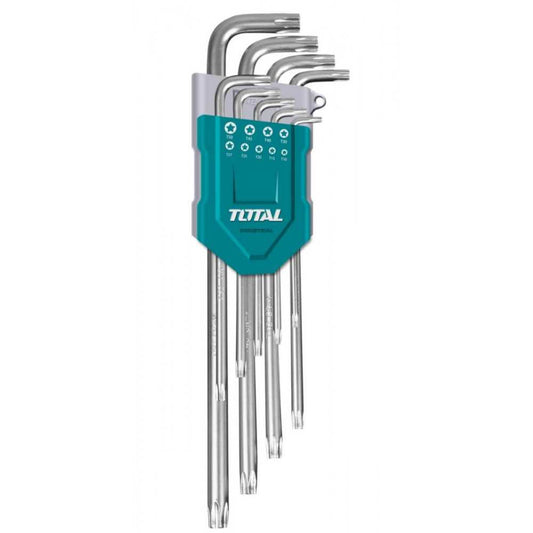 JUEGO LLAVE HEXAGONAL ESTRELLA 9 PCS TOTAL INDUSTRIAL (THT106391)