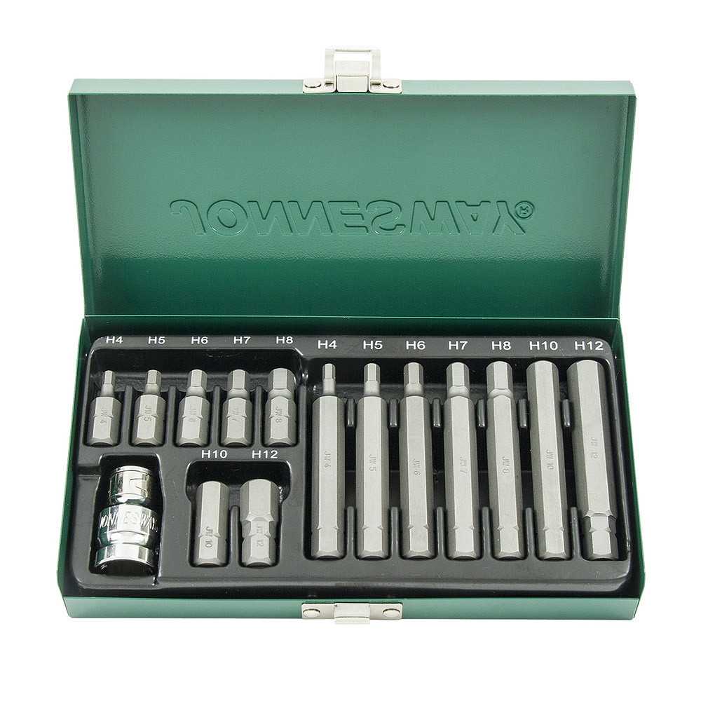 JUEGO DE PUNTAS HEXAGONALES JONNESWAY 15 PIEZAS (S29H4115S)