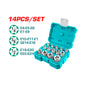 JUEGO DE DADOS SOCKET TIPO E DE 14 PZAS. TOTAL (THKTETS0114)