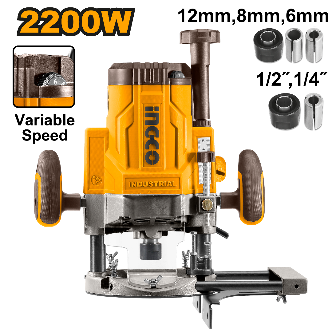 FRESADORA ROUTER 2200W INGCO INDUSTRIAL (RT22008)