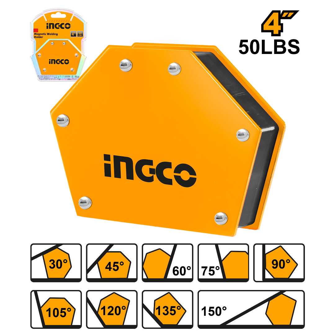 ESCUADRA MAGNETICA 9 ANGULOS 4'' - 50LB INGCO (AMWH50042)