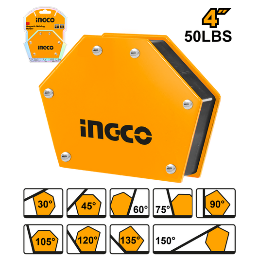 ESCUADRA MAGNETICA 9 ANGULOS 4'' - 50LB INGCO (AMWH50042)