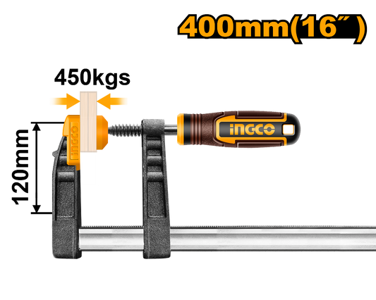 PRENSA SARGENTO EN F INDUSTRIAL 120X400MM INGCO (HFC021204)