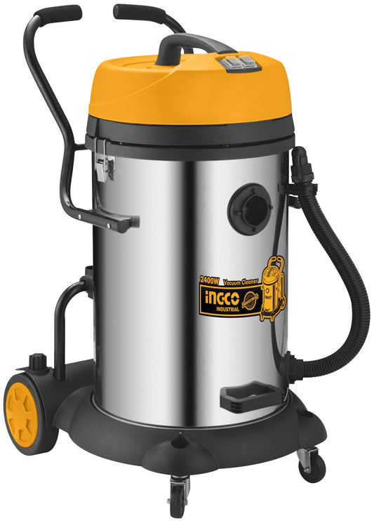 ASPIRADORA INDUSTRIAL 2400W 2 X 1200 ACERO INOX. INGCO (VC24751)