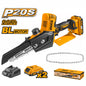 MINI MOTOSIERRA BL+  2 BATERIAS Y CARGADOR 20V/6" INGCO (CGSLI20682)