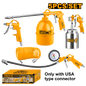 SET DE HERRAMIENTAS PARA PINTAR NEUMATICA KIT 5 PIEZAS INGCO (AKT0051)
