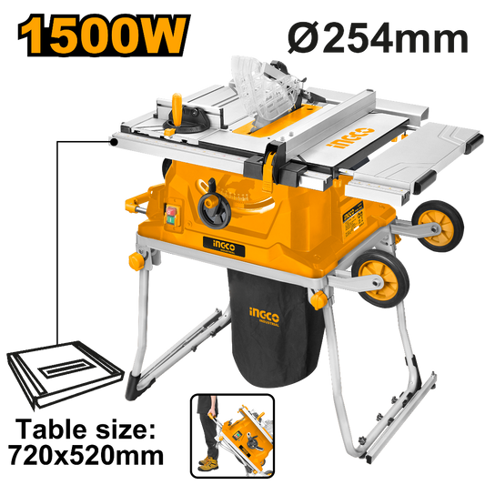 SIERRA DE MESA BANCO 1500W PLEGABLE INGCO (TS15008)