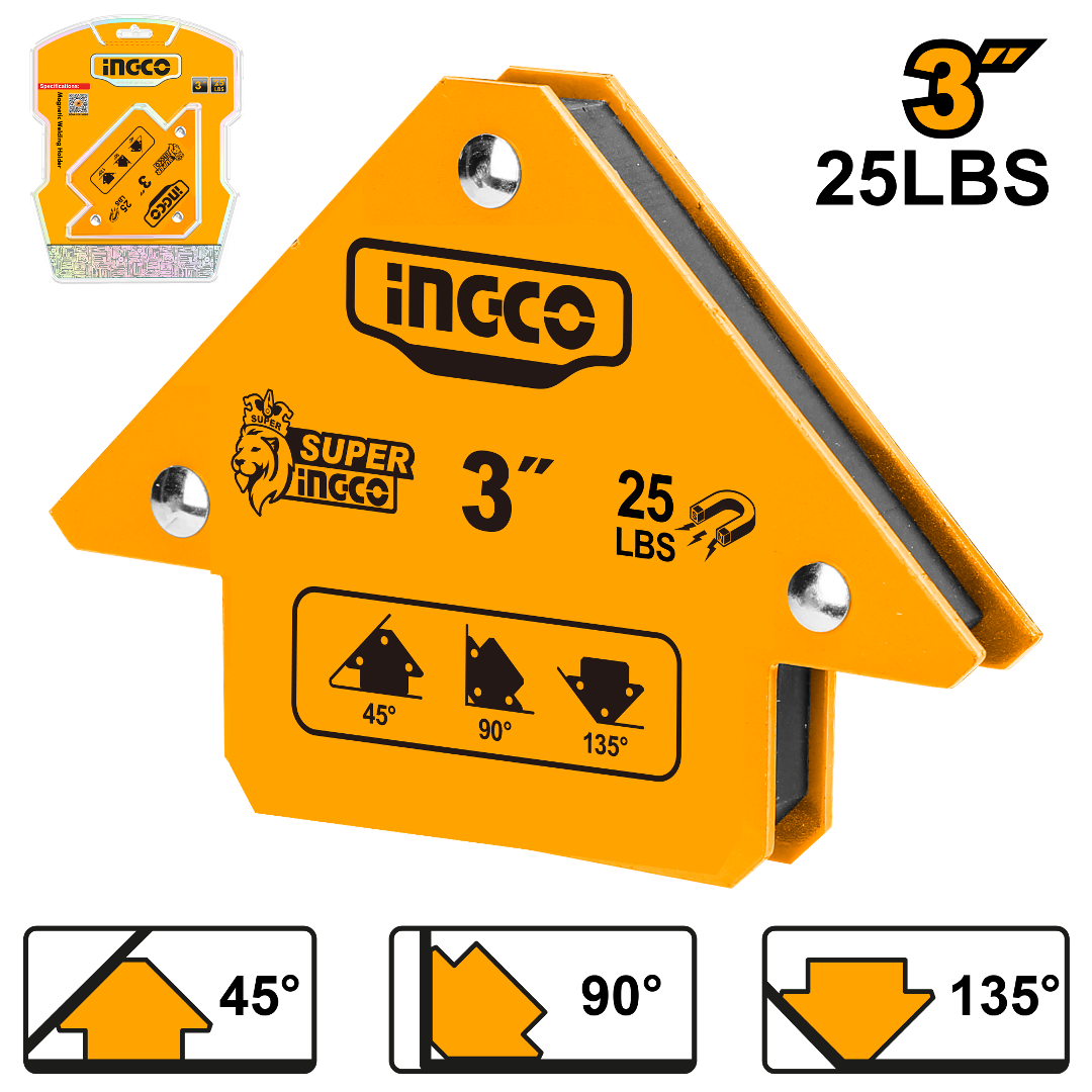 ESCUADRA MAGNETICA 3´´ 25 LBS INGCO (AMWH25031)