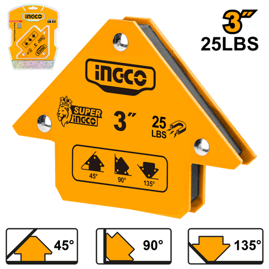 ESCUADRA MAGNETICA 3´´ 25 LBS INGCO (AMWH25031)