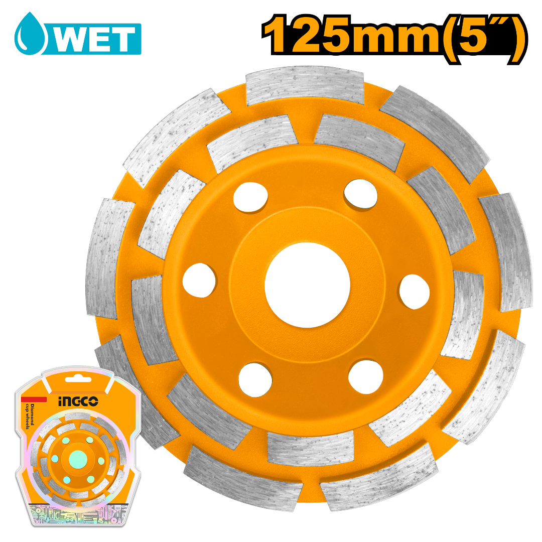 DISCO DIAMANTADO DE DESBASTE PARA HORMIGON 125MM INGCO (CGW021251)