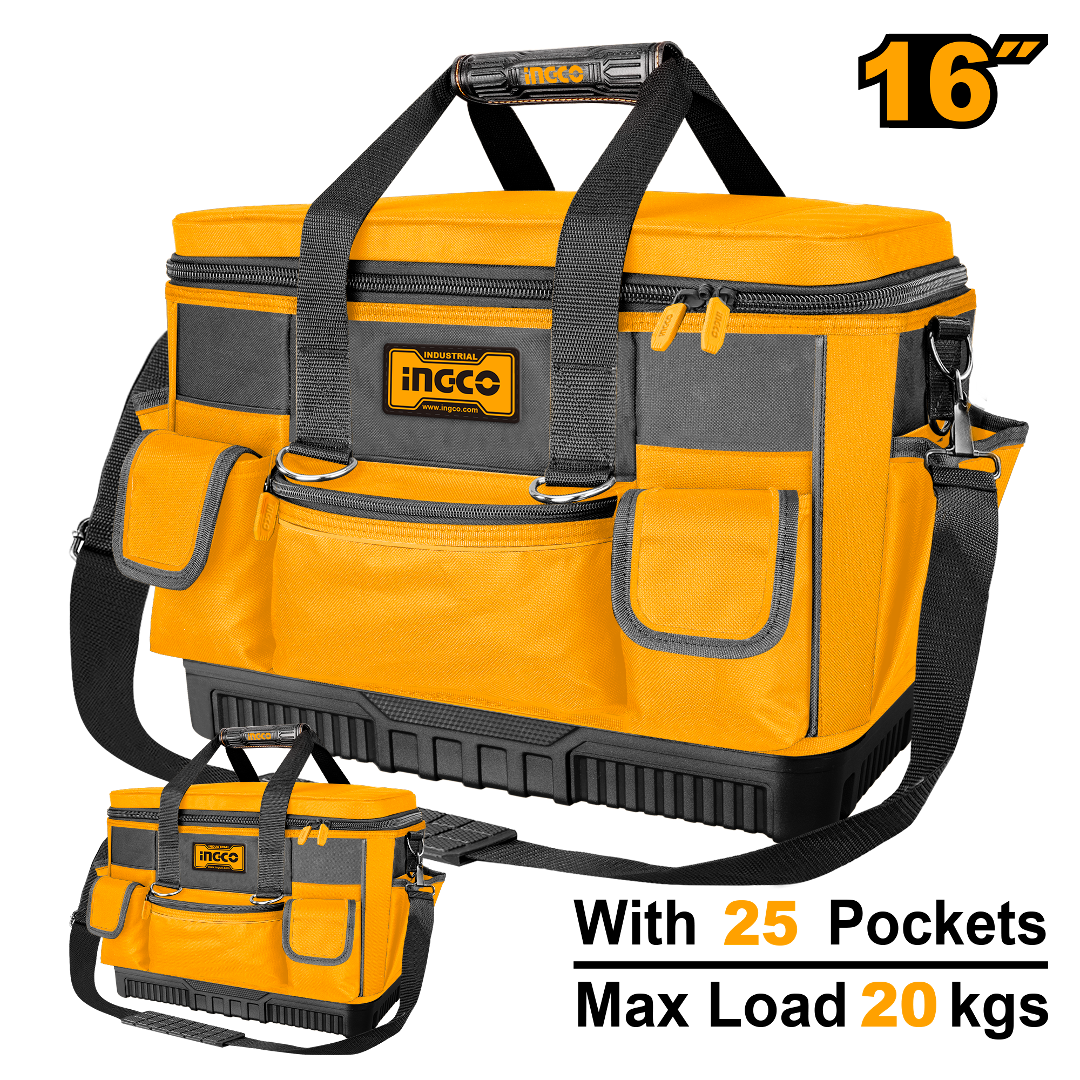 BOLSO DE HERRAMIENTAS INDUSTRIAL 25 BOLSILLOS 16´´ INGCO (HTBG10)