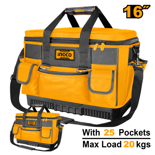 BOLSO DE HERRAMIENTAS INDUSTRIAL 25 BOLSILLOS 16´´ INGCO (HTBG10)