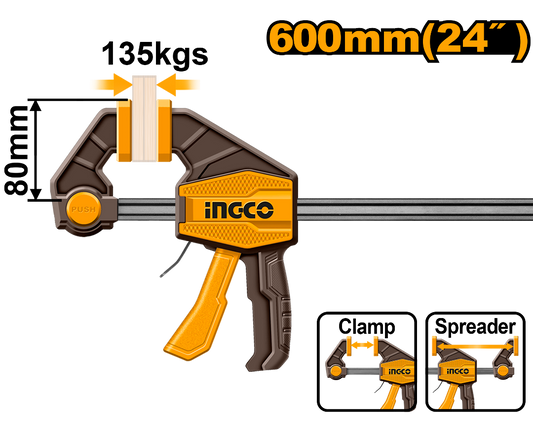 PRENSA RAPIDA RUDA 24" 135KG INGCO (HQBC24802)