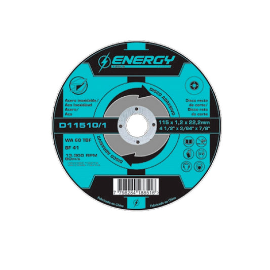 DISCO CORTE ENERGY 4 1/2'' x 1.2mm METAL/INOX (D115)